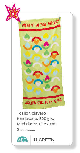 Toallón Playero licencia Agatha Ruiz De La Prada | H GREEN
