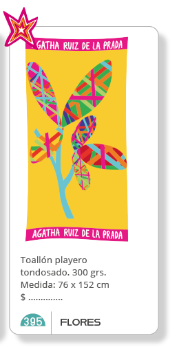 Toallón Playero licencia Agatha Ruiz De La Prada | FLORES