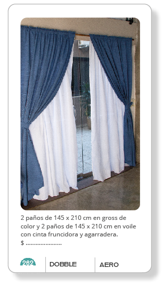 Juego de cortinas de Ambiente Pesada | DOBBLE AERO